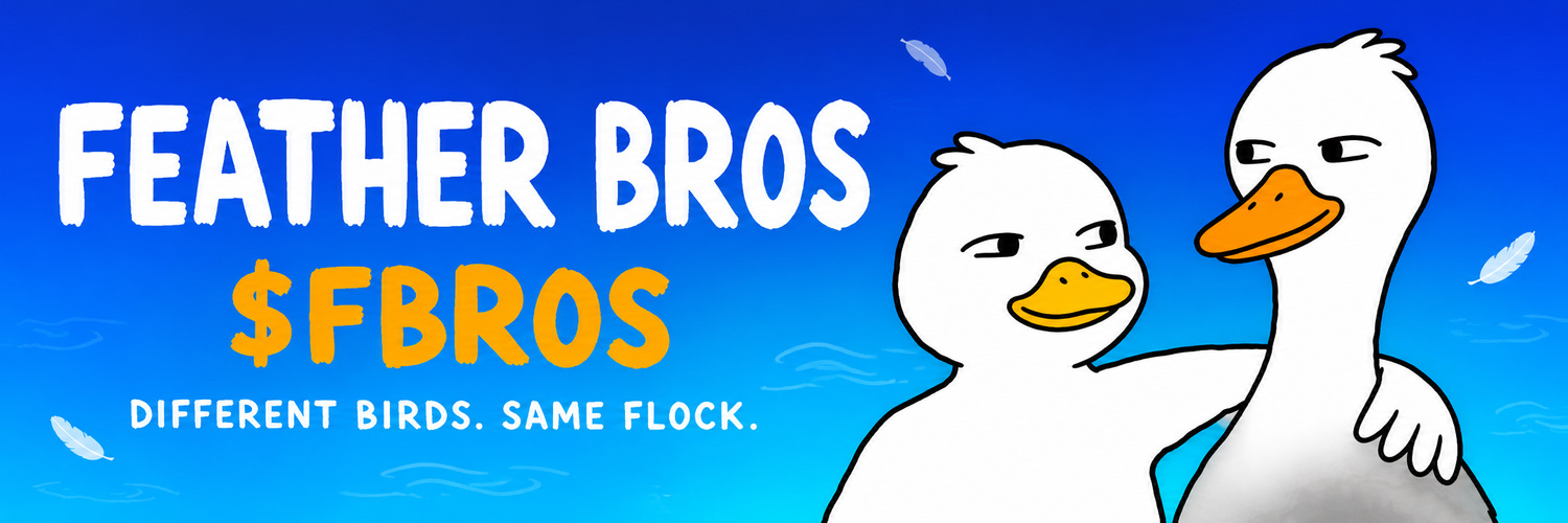 Feather Bros $FBROS banner — Different Birds. Same Flock.